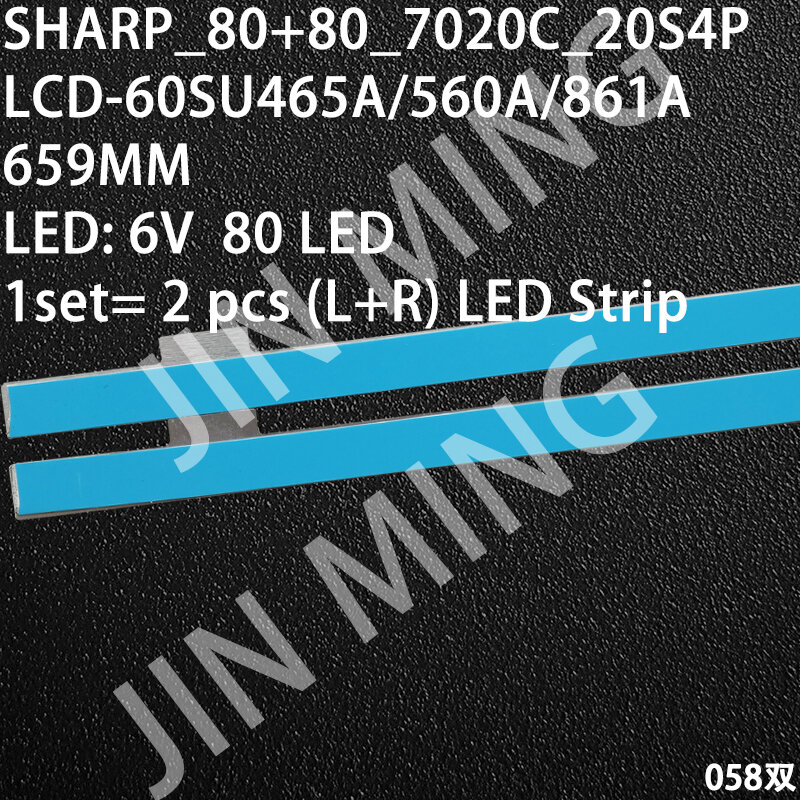 Sharp LED Strip untuk LCD-60MY7008A LCD-60TX7008A LCD-60SU465A LCD-60SU560A LCD-60SU660A LCD-60SU661A LCD-60SU861A LCD-60SU561A