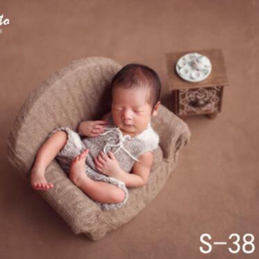Juego de 3 unids/set para bebé recién nacido, Mini sofá, brazo, silla, almohadas, muñeca de silicona, juguete, accesorios de fotografía