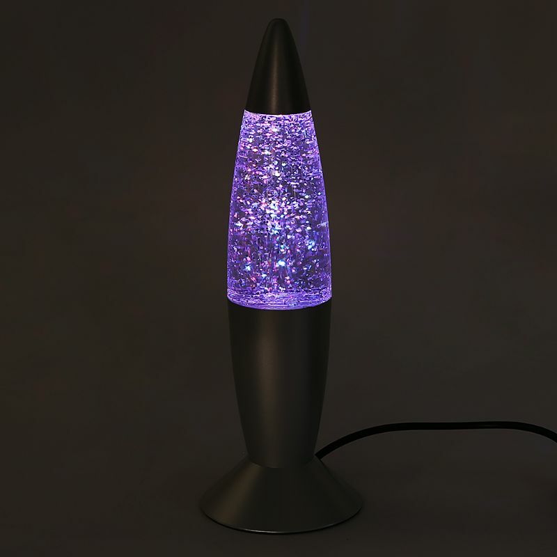 新ブランド1pc 3Dロケットマルチ変色溶岩ランプrgb ledグリッターパーティームードの夜の光クリスマスギフトナイトランプ