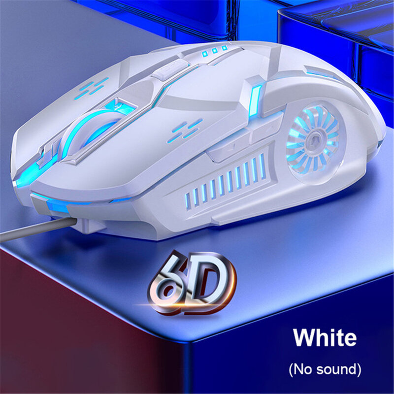 Silver Eagle – souris filaire G5, machine de jeu, accessoire d'ordinateur silencieux, lumineux