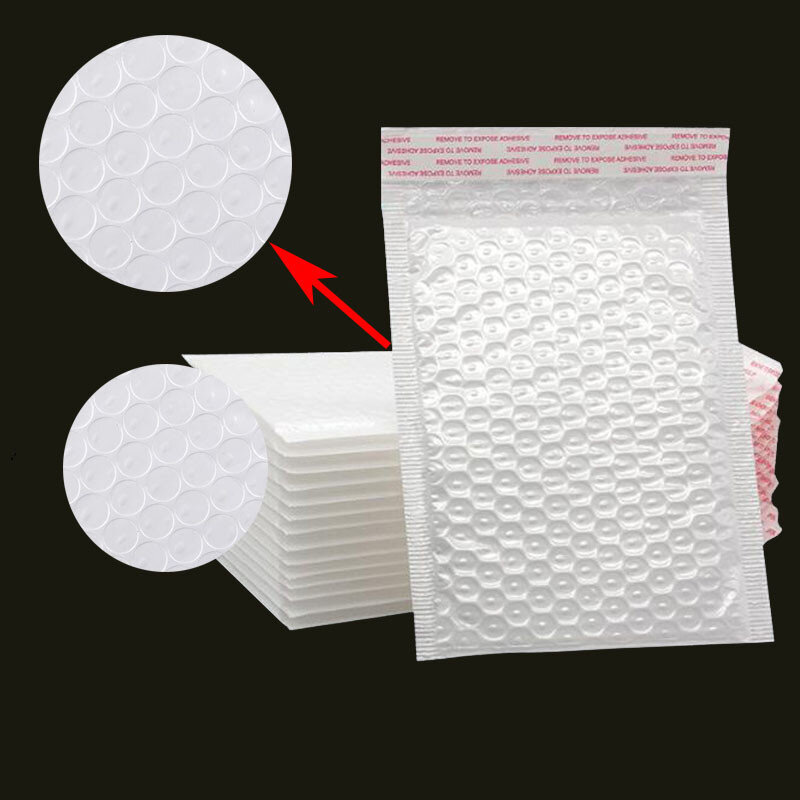 100 Teile/los Weiß Schaum Umschlag Taschen Selbst Dichtung Mailer Padded Verschiffen Umschläge Mit Blase Mailing Tasche Verschiffen Pakete Tasche