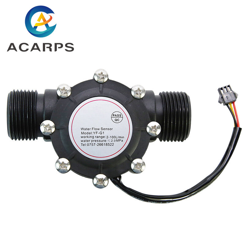 1 "DC5-18V sensor de fluxo de água medidor de fluxo salão sensor de fluxo de controle de água interruptor de sensor líquido