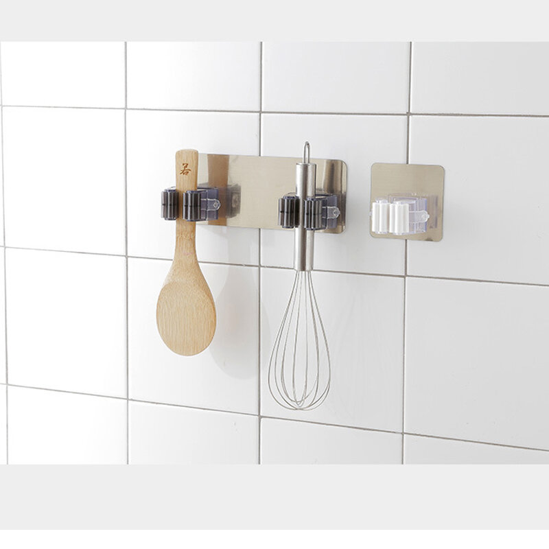 Multi-purpose ganchos fixado na parede mop organizador titular rack escova de vassoura gancho de cozinha banheiro forte ganchos