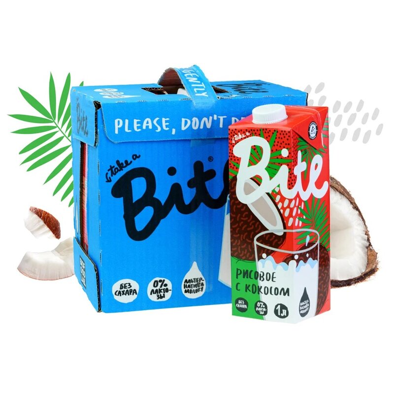 Bebida vegetal bite "coco con arroz" 6 uds/1L bytes