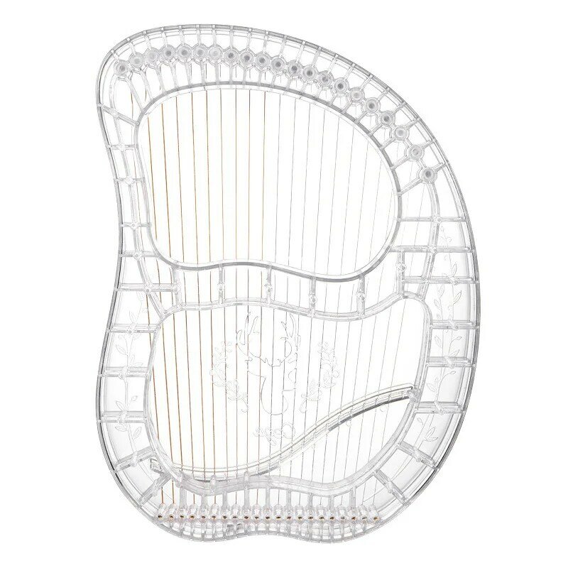 Transparente lira harpa criativo portátil 21 cordas abs material palco desempenho instrumentos musicais para iniciantes presentes 2021