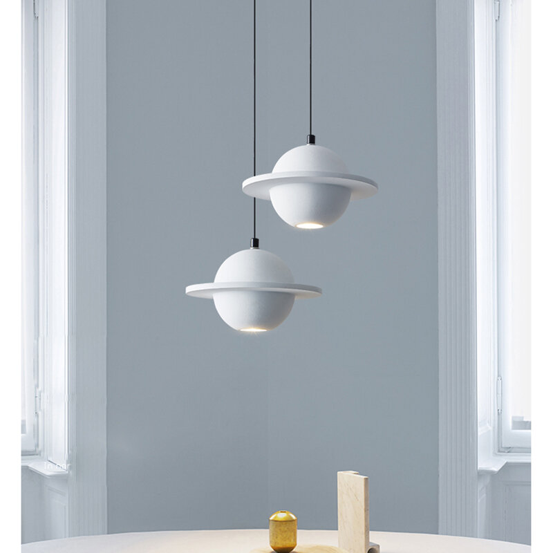 Lustre moderno de led, luminária suspensa com cabeça única, para restaurante, casa de jantar