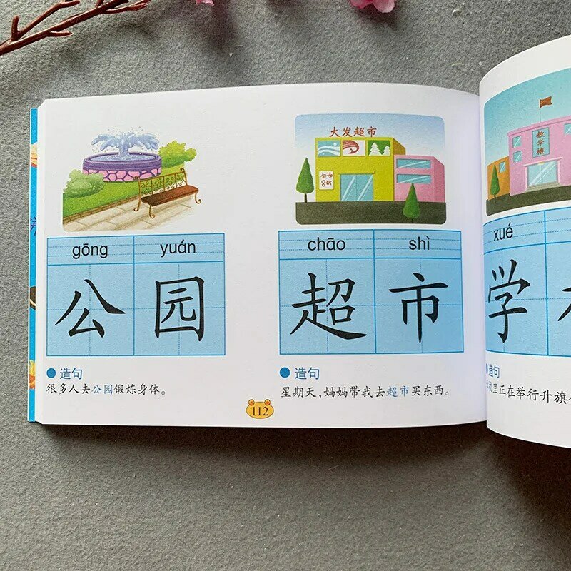 Preschool literacy Learn Chinese Book Characters Hanzi Pinyin Book For Kids Children Early Education Age 3-6 Enlightenment