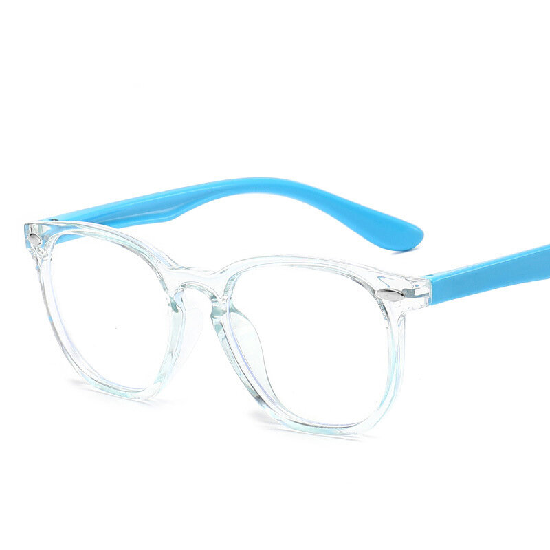 Crianças anti azul luz de bloqueio óculos crianças óculos moldura óptica meninos meninas computador redondo transparente eyewears uv400