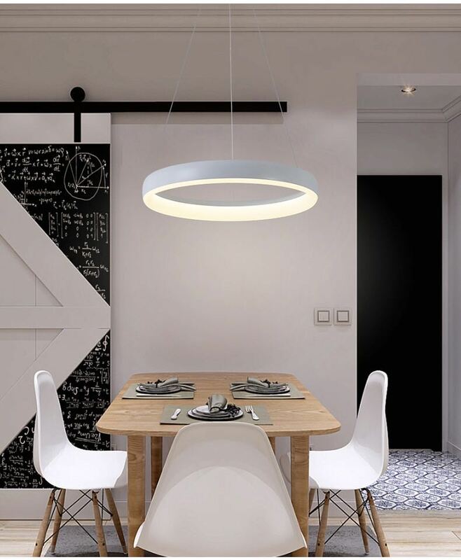 Panasonic luz pendente de led circular, luz criativa de linha longa para restaurante, quarto, sala de estar, cozinha