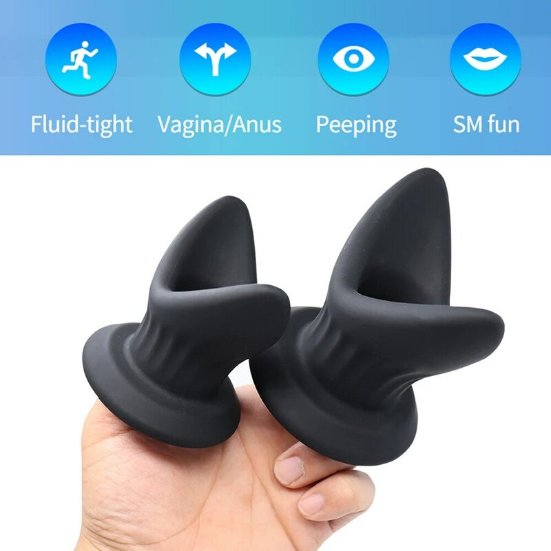 Hollow Butt Plug z wkładką w kształcie litery V lewatywa wziernik korek analny Dildo Vagina Anal Dilator Prostata Massager zabawki erotyczne dla dorosłych