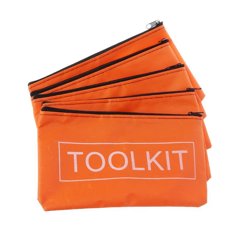 5 pçs sacos de armazenamento com zíper impermeável oxford pano ferramenta saco kits de ferramentas de ferragem 449c