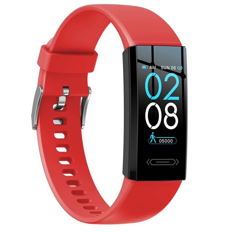 Infrarrojos control de temperatura inteligente deporte pulsera reloj deportivo inteligente con rastreador Compatible con recordatorio de mensaje pulsera