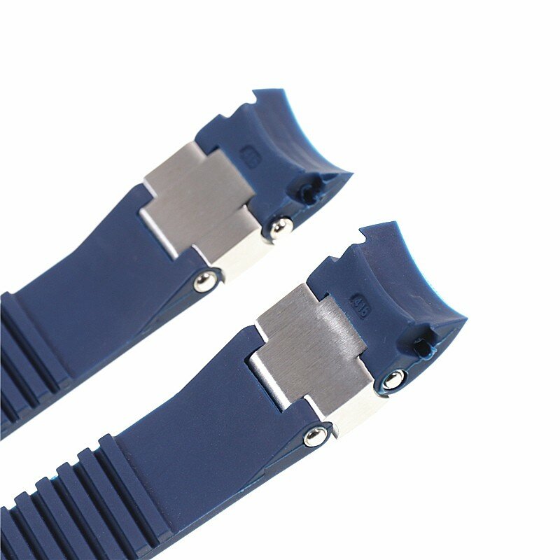 Bracelet en caoutchouc de Silicone pour montre de plongée sous-MARINE, 22mm, noir, marron, bleu, étanche