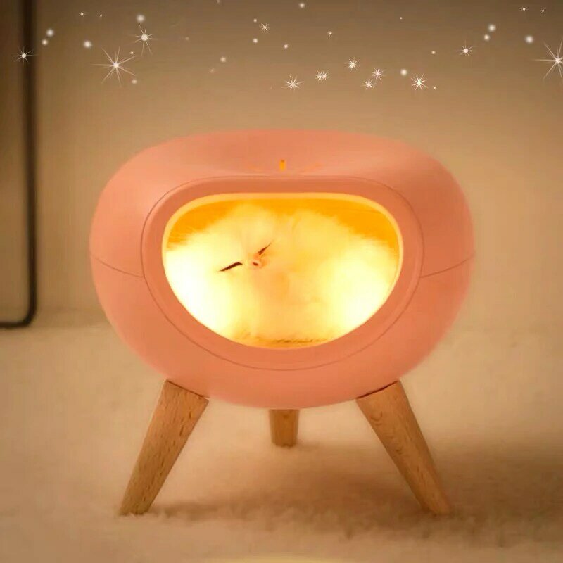 Cute Cat House Touch Dimming LED Night Light Lamp For Baby Bedroom Bedside Decoration Creative Gift Table Lamp Children Gifts