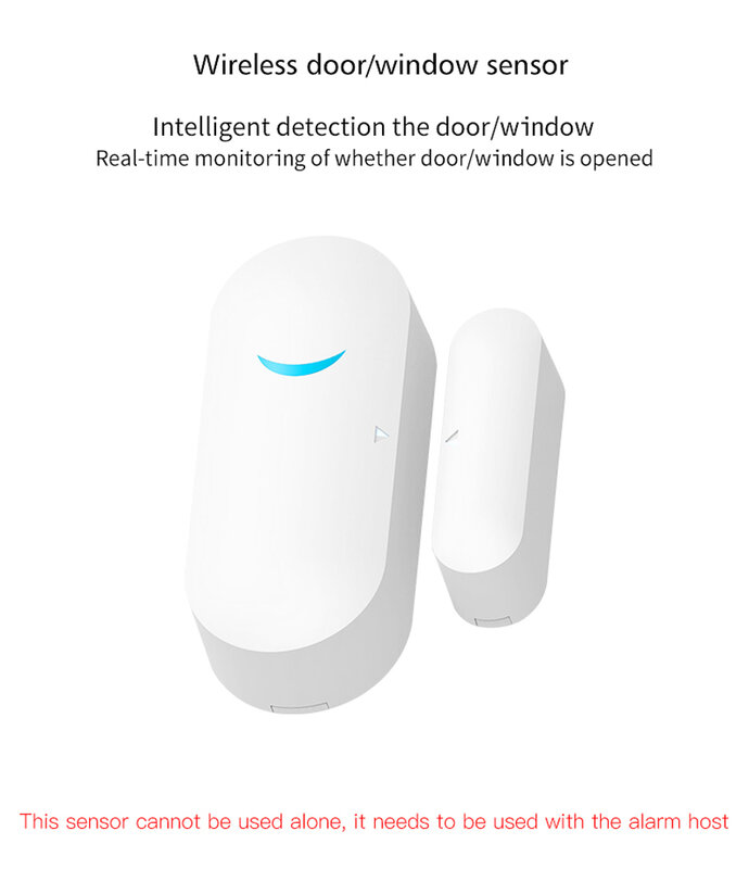 Tuya-sistema de alarma de seguridad inteligente para el hogar, Detector de Sensor de puerta y ventana con WIFI a través de la aplicación Compatible con Amazon Alexa y Google Home