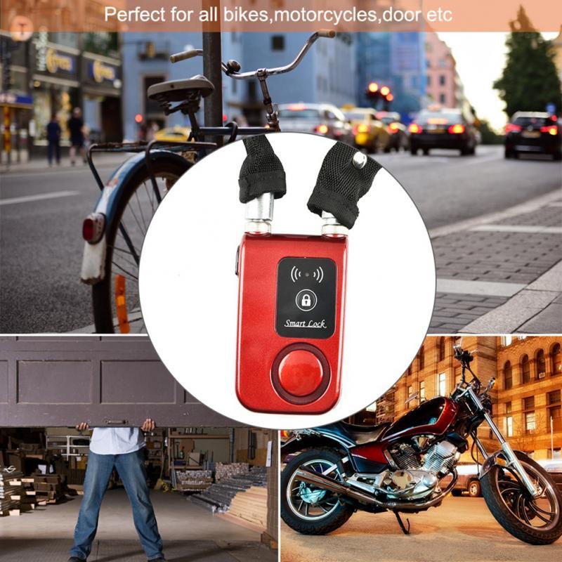 Y797g à prova dsmart água inteligente bluetooth bicicleta bloqueio de corrente anti roubo controle do smartphone vermelho 2019 novo