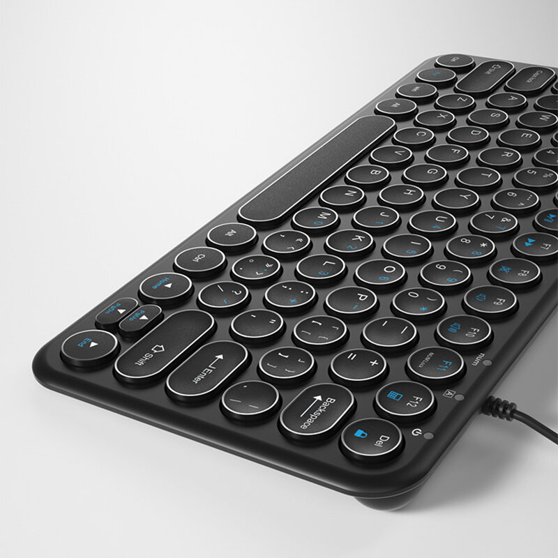 Mini clavier de jeu ergonomique et silencieux, avec bouton rond, pour Macbook, Lenovo, Dell, Asus, HP, ordinateur portable