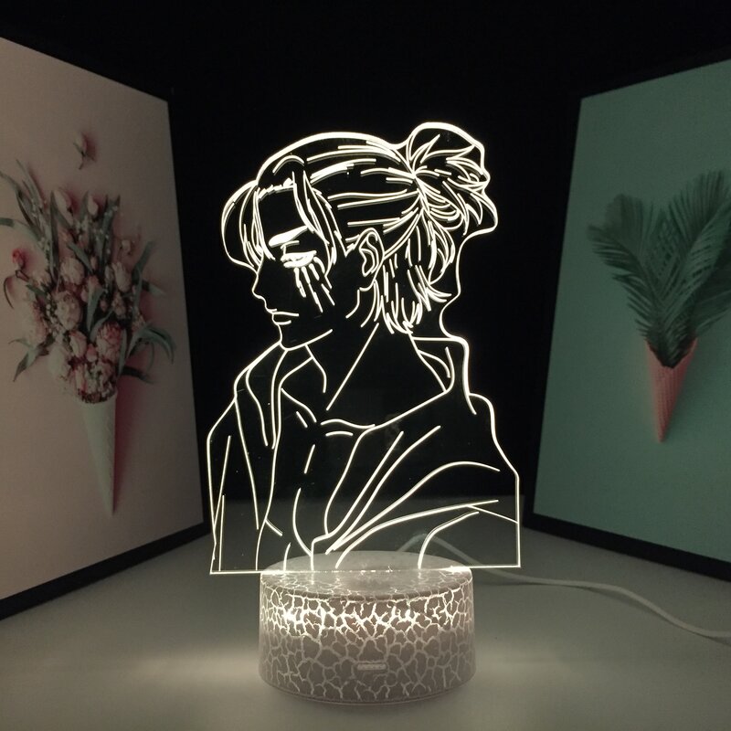 3D LED Lampe Angriff auf Titan Anime Abbildung Licht Eren Yeager für Schlafzimmer Decor Kinder Geburtstag Geschenk Nacht Licht Dropshipping