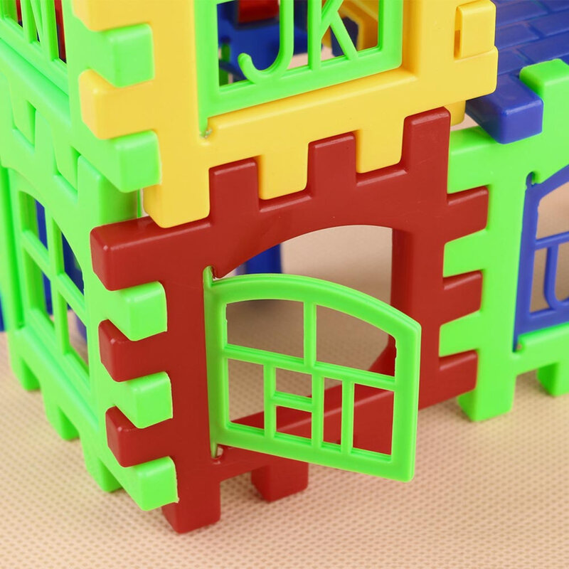 24Pcs อาคารบล็อกเด็กอาคารบล็อกการก่อสร้างของเล่นพัฒนาการของเล่นชุด3D อิฐของเล่นก่อสร้างอิฐ