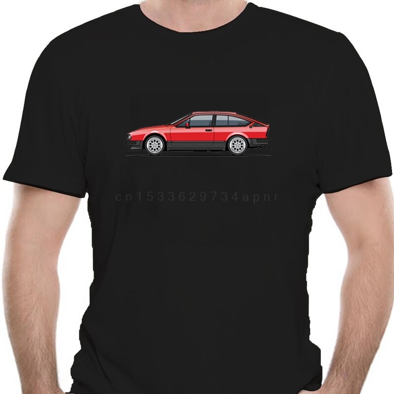 Męska koszulka Alfa Romeo GTV6 Unisex koszulka z nadrukiem koszulka z nadrukiem