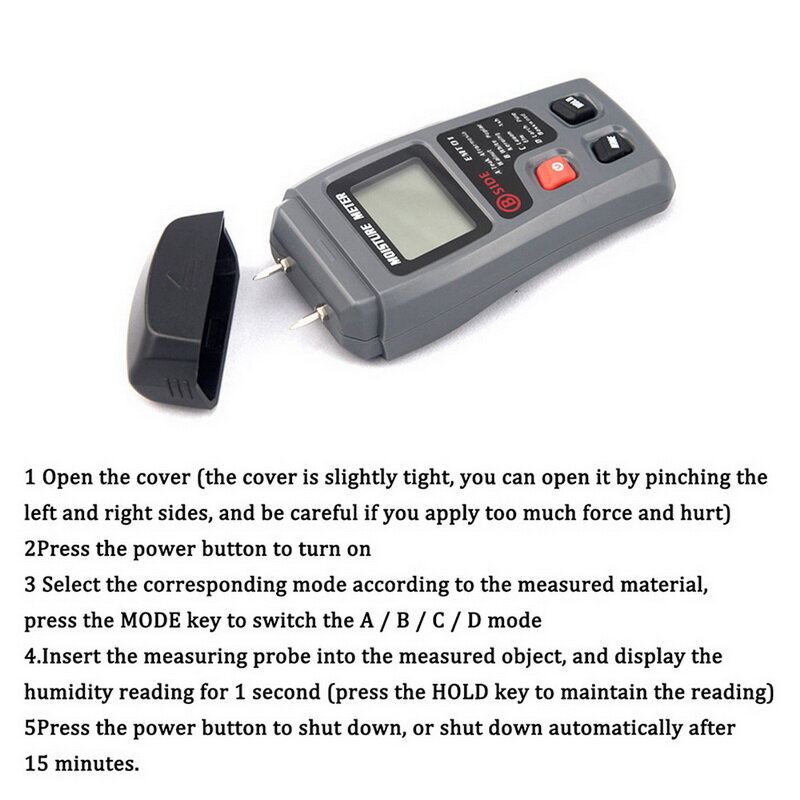 Nieuwe MT-18 Grey 0-99.9% Twee Pins Digital Hout Vochtmeter Papier Vochtigheid Tester Muur Hygrometer Timber Vochtige Detector