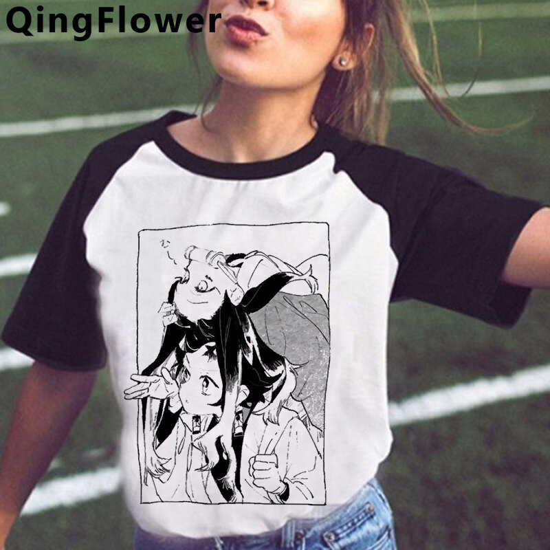 Demon Slayer-Camisetas estampadas de Kimetsu No Yaiba para mujer, ropa de calle de talla grande, top, camisetas blancas, ropa de pareja