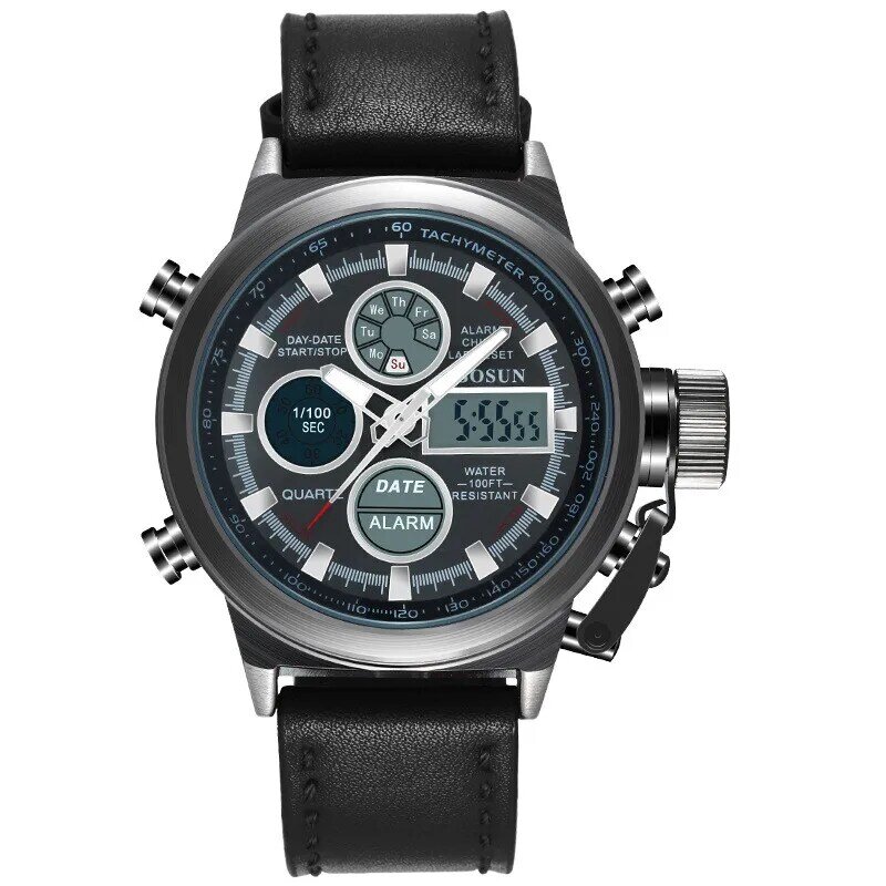 Часы KMQI мужские наручные в стиле милитари, роскошные водонепроницаемые спортивные, с двойным дисплеем