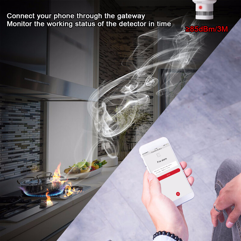 Nieuwe Heiman Z-Wave Rookmelder Zwave Smart Home Eu 868.42Mhz Z Golf Fire Alarm Sensor Voor Beveiliging smart House Gratis Verzending