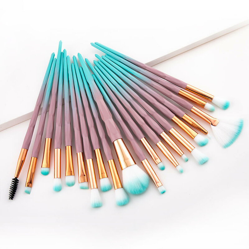 20 stücke Make-Up Pinsel Weiche Pinsel Schönheit Werkzeuge Fan Pulver Lidschatten Kontur Schönheit Kosmetische Für Bilden Werkzeug
