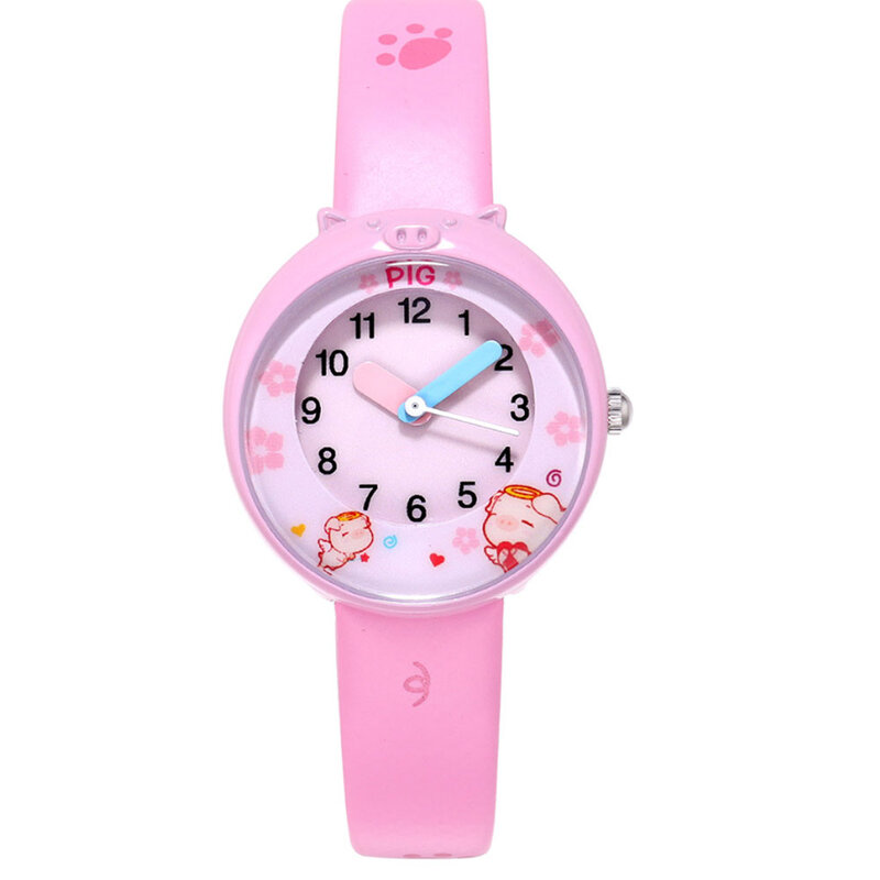 Marka odzieżowa zegarek dziecięcy wyjątkowo kreatywne niebieskie śliczne Piggy Dial wodoodporny uczeń chłopiec dziewczyna prezent zegar kwarcowy Montre Enfant