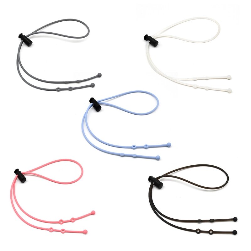 10 pçs ajustável máscara facial cordão de silicone corda multifunction óculos anti-lost cinta boca capa titular cabo de suspensão