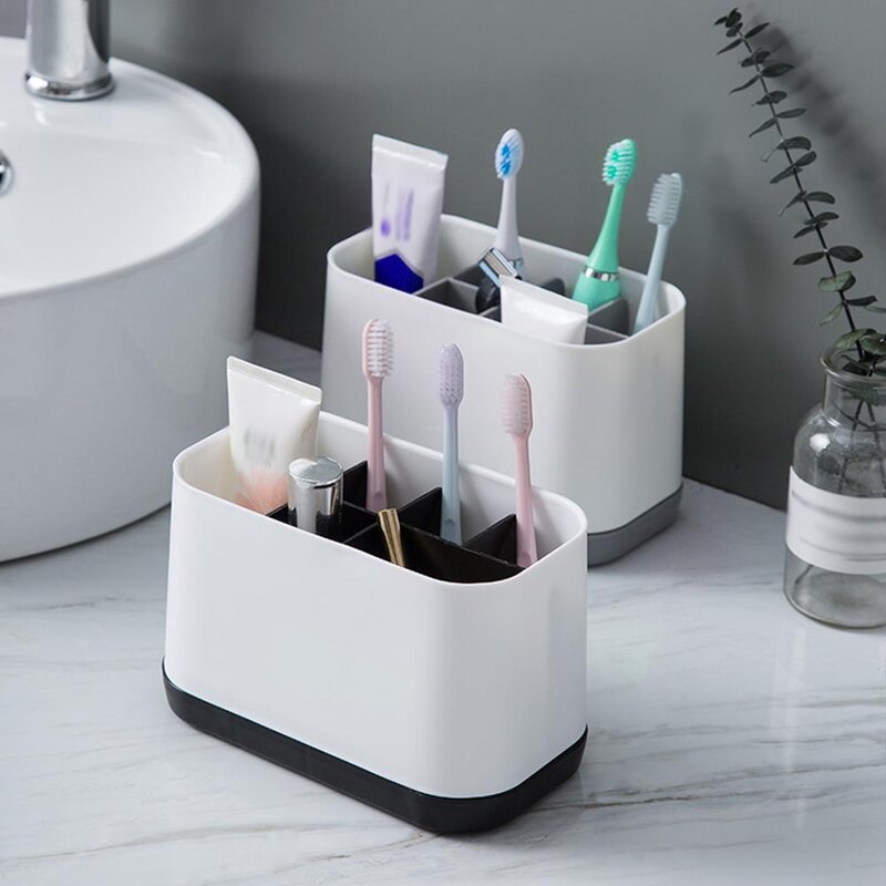 Estante multifunción para cepillo de dientes eléctrico, soporte para pasta de dientes, estante para baño, maquinilla de afeitar, cepillo de limpieza de maquillaje, caja de almacenamiento