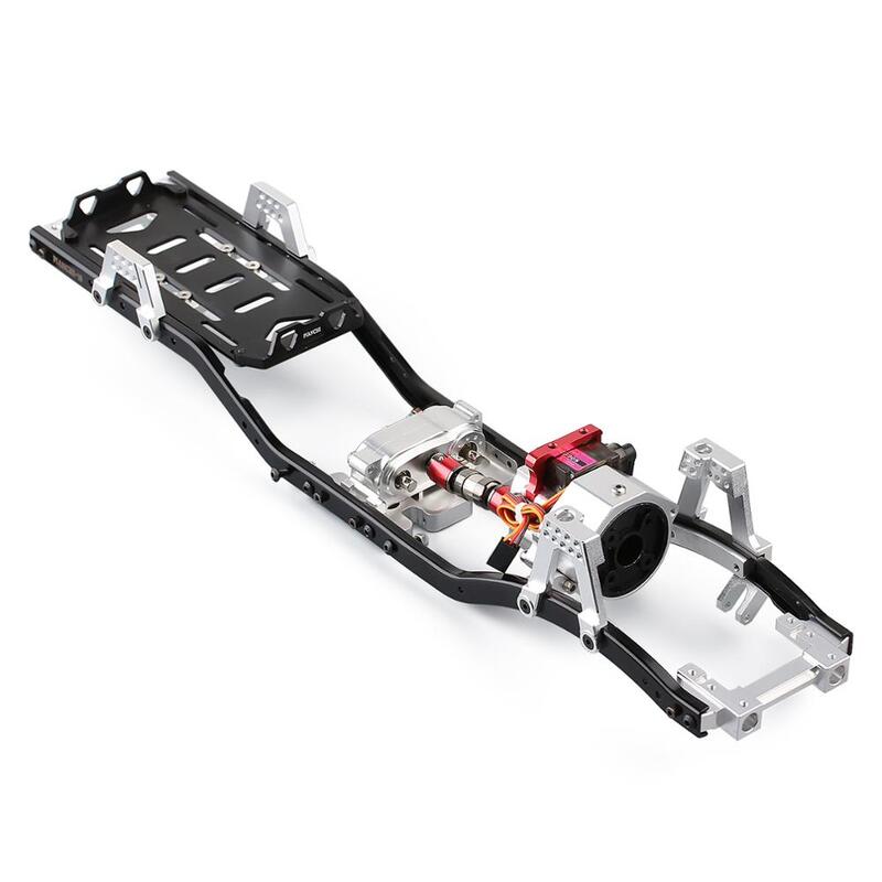 12.3inch 313mm Wheelbase Metal Frame Chassis&Shiftable Gearbox Set for 1/10 RC Rock Climbing Car Axial SCX10 90046 Upgrade Parts