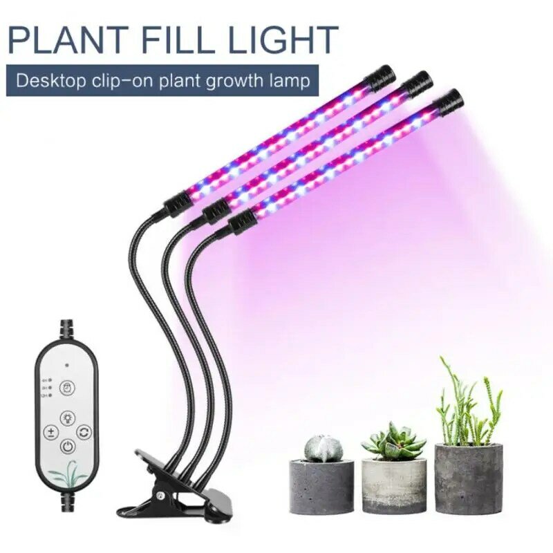 Luz LED de espectro completo para crecimiento de plantas, lámpara de plántulas de flores de vivero, resistente al agua, fuente de alimentación USB, varios cabezales, para jardín interior, novedad de 2020