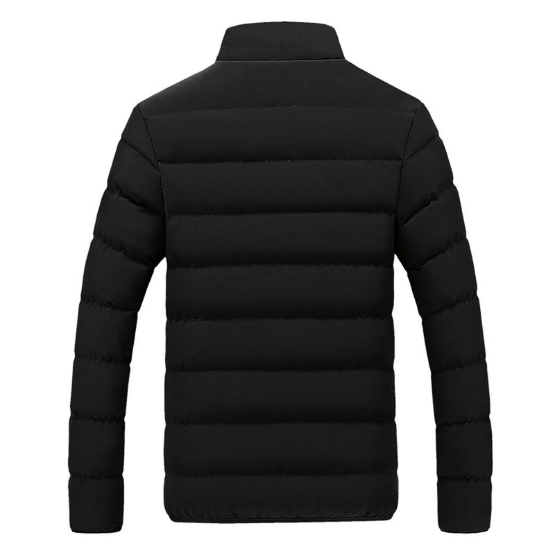 2020 nuovi uomini giacca giacca invernale uomo caldo tinta unita Slim Fit cappotto a bolle spesse giacca Casual in cotone con collo alto capispalla