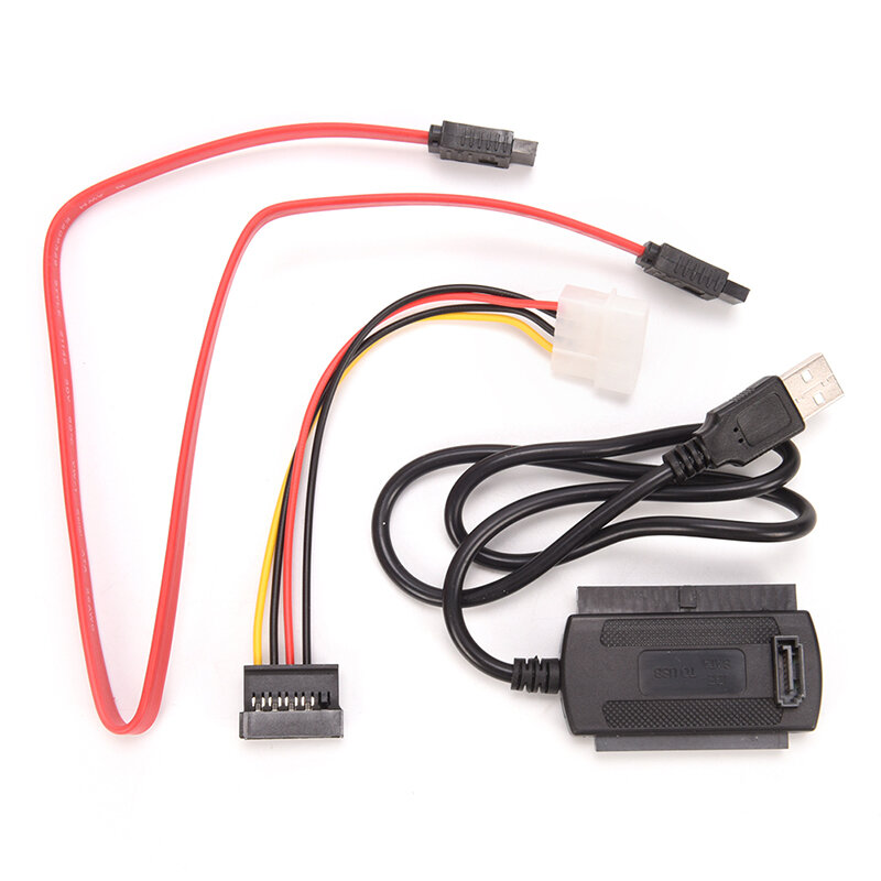 4พินสาย USB 2.0ถึง IDE SATA Adapter Cable สำหรับ2.5 3.5 HD ฮาร์ดดิสก์ไดรฟ์อะแดปเตอร์แปลงสาย