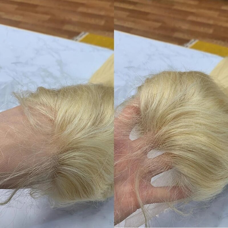 Peluca Frontal de encaje 13x4 613 de 28 pulgadas para mujer, pelucas de cabello humano liso brasileño, cabello Remy prearrancado de alta calidad