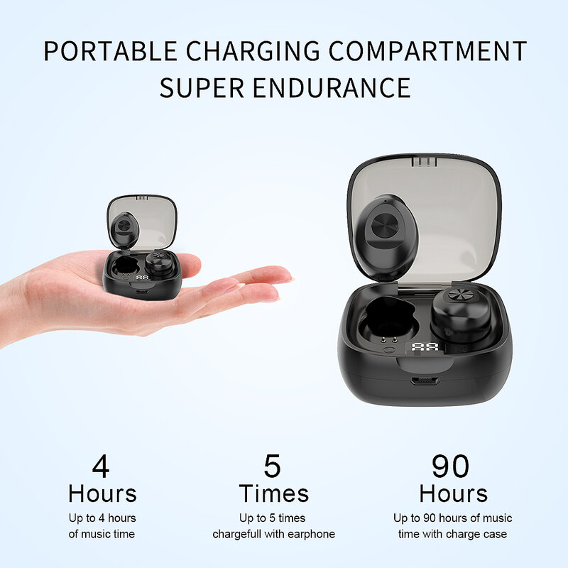 Sport Waterproof Earbuds Wireless Zero Delay Game Earbuds Bluetooth Headphone Comfort and Stability Headset Simple Portable Long