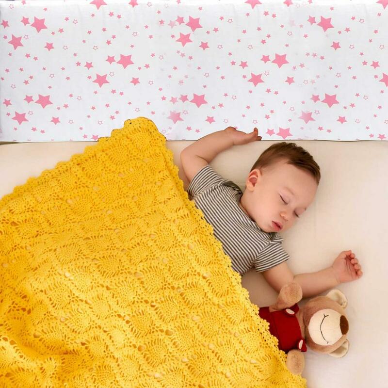Подкладка для детской кроватки, дышащий хлопковый боковой вкладыш для детской кроватки, безопасные бамперы для младенцев, защита от бампер...