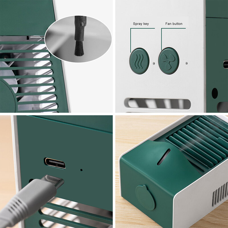 Lato przenośne Mini pulpit klimatyzator nawilżacz i oczyszczania ze zbiornikiem na wodę 3-Gear wentylator chłodzący dla domu i biura