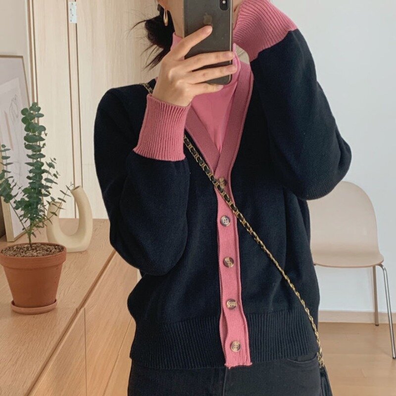 Lazy Style Retro Hong Kong Style Short Slim-Fit Sweater Coat for Women Spring and Autumn Single Wear Soft Milk Cardigan Sweater