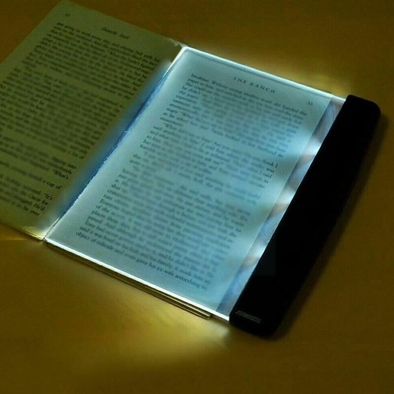 독서 밤 빛 크리 에이 티브 플랫 플레이트 눈 홈 여행 램프 침실 패널 학생 휴대용 LED 데스크 기숙사