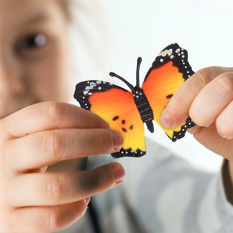 3 Set Model Pertumbuhan Serangga Realistis Kupu-kupu Menampilkan Mainan Kognitif