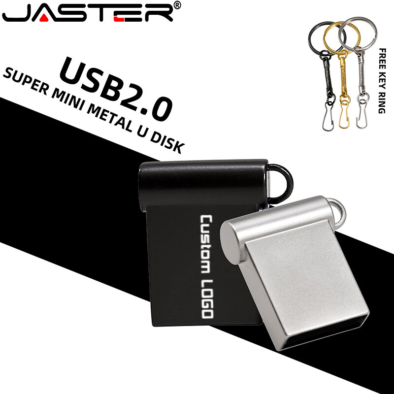 JASTER-mini lápiz de memoria USB 2,0, 4GB, 16GB, 32GB, 64GB, flash, lápiz de memoria de regalo, logotipo personalizado
