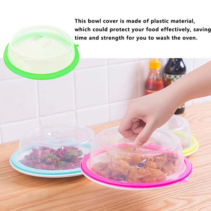 Cubierta de placa de microondas para alimentos sin BPA, cubierta antisalpicaduras para microondas profesional segura con mango, tapa resistente al calor