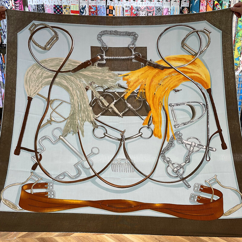 Ретро дизайнерские шелковые кашемировые шарфы, женские зимние дизайнерские брифы, ручная работа, свернутые края, шарф, 140 см