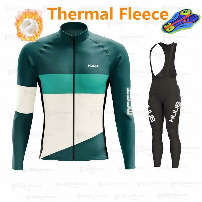 New HUUB 2021 Winter Fleece Cycling Jersey Set Mountian Bicycle Clothes  Ropa Ciclismo Racing Bike Clothing outdoor Cycling Set
