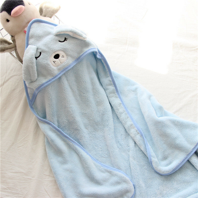AY TescoNewborn الطفل مناشف بغطاء رأس الاطفال الحمام سوبر لينة منشفة استحمام بطانية دافئة النوم التفاف للبنين الرضع