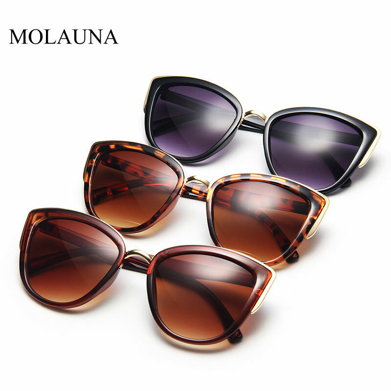 Óculos de sol gatinho vintage feminino, óculos escuros tipo olho de gato retrô, design de marca para mulheres, uv400, 2021