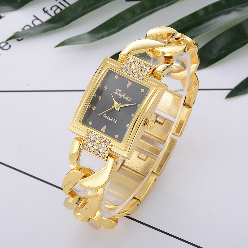 Luxe Quartz Horloge Vrouwen Vente Heet Verkoop Legering Eenvoudige Femmes Montres Armband Montre Polshorloge